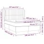Box spring bed with dark gray fabric mattress 140x200 cm by , Beds and slatted bases - Ref: Foro24-3128126, Price: 502,39 €, ...