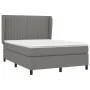 Box spring bed with dark gray fabric mattress 140x190 cm by , Beds and slatted bases - Ref: Foro24-3128118, Price: 557,30 €, ...