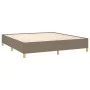 Box spring bed with taupe gray fabric mattress 160x200 cm by , Beds and slatted bases - Ref: Foro24-3128617, Price: 606,78 €,...