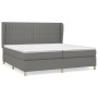 Box spring bed with dark gray fabric mattress 200x200 cm by , Beds and slatted bases - Ref: Foro24-3128710, Price: 630,14 €, ...