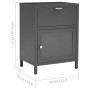 Anthracite gray steel and glass bedside table 40x30x54.5 cm by vidaXL, Nightstands - Ref: Foro24-336054, Price: 97,53 €, Disc...