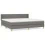 Box spring bed with dark gray fabric mattress 200x200 cm by , Beds and slatted bases - Ref: Foro24-3130458, Price: 575,50 €, ...