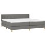 Box spring bed with dark gray fabric mattress 200x200 cm by , Beds and slatted bases - Ref: Foro24-3130458, Price: 565,61 €, ...