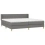 Box spring bed with dark gray fabric mattress 200x200 cm by , Beds and slatted bases - Ref: Foro24-3130458, Price: 575,50 €, ...