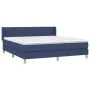 Boxspringbett mit blauer Stoffmatratze 160x200 cm von , Betten und Lattenroste - Ref: Foro24-3130447, Preis: 500,08 €, Rabatt: %