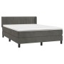 Boxspringbett mit dunkelgrauer Samtmatratze 140x190 cm von , Betten und Lattenroste - Ref: Foro24-3131076, Preis: 444,26 €, R...