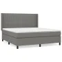 Box spring bed with dark gray fabric mattress 160x200 cm by , Beds and slatted bases - Ref: Foro24-3131602, Price: 574,48 €, ...