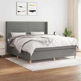 Boxspringbett mit dunkelgrauer Stoffmatratze 160x200 cm von , Betten und Lattenroste - Ref: Foro24-3132082, Preis: 572,98 €, ...
