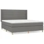 Box spring bed with dark gray fabric mattress 160x200 cm by , Beds and slatted bases - Ref: Foro24-3132082, Price: 549,09 €, ...