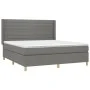 Box spring bed with dark gray fabric mattress 160x200 cm by , Beds and slatted bases - Ref: Foro24-3132082, Price: 549,09 €, ...