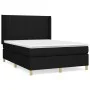 Box spring bed with black fabric mattress 140x190 cm by , Beds and slatted bases - Ref: Foro24-3132147, Price: 478,95 €, Disc...