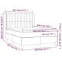 Box spring bed with black fabric mattress 140x190 cm by , Beds and slatted bases - Ref: Foro24-3132147, Price: 478,95 €, Disc...