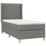 Box spring bed with dark gray fabric mattress 100x200 cm by , Beds and slatted bases - Ref: Foro24-3132130, Price: 357,35 €, ...