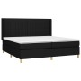 Box spring bed with black fabric mattress 200x200 cm by , Beds and slatted bases - Ref: Foro24-3132179, Price: 689,46 €, Disc...