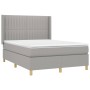 Boxspringbett mit hellgrauer Stoffmatratze 140x190 cm von , Betten und Lattenroste - Ref: Foro24-3132145, Preis: 531,13 €, Ra...