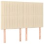 Box spring bed with cream fabric mattress 140x200 cm by , Beds and slatted bases - Ref: Foro24-3132158, Price: 529,76 €, Disc...