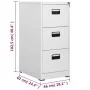 Light gray steel filing cabinet 46x62x102.5 cm by vidaXL, Filing cabinets - Ref: Foro24-20123, Price: 178,26 €, Discount: %