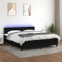 Boxspringbettmatratze und LED-Leuchten aus schwarzem Stoff 160x200 cm von , Betten und Lattenroste - Ref: Foro24-3133247, Pre...
