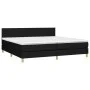 Box spring bed with LED mattress black fabric 200x200 cm by , Beds and slatted bases - Ref: Foro24-3133903, Price: 572,60 €, ...