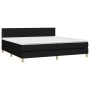 Boxspringbett mit LED-Matratze Stoff schwarz 200x200 cm von , Betten und Lattenroste - Ref: Foro24-3133903, Preis: 576,54 €, ...