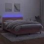Box spring bed with mattress and LED pink velvet 140x200 cm by , Beds and slatted bases - Ref: Foro24-3134530, Price: 414,22 ...