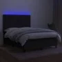 Box spring bed mattress and LED lights black fabric 140x190 cm by , Beds and slatted bases - Ref: Foro24-3135031, Price: 484,...