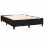 Box spring bed mattress and LED lights black fabric 140x190 cm by , Beds and slatted bases - Ref: Foro24-3135031, Price: 484,...
