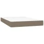 Box spring bed with mattress and LED taupe gray fabric 120x200 cm by , Beds and slatted bases - Ref: Foro24-3135025, Price: 3...
