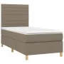 Box spring bed with mattress and taupe gray LED lights 80x200 cm by , Beds and slatted bases - Ref: Foro24-3135473, Price: 35...