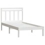 Estructura de cama madera maciza de pino blanco 90x200 cm