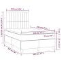 Box spring bed with fabric mattress and light gray LED 120x200 cm by , Beds and slatted bases - Ref: Foro24-3135581, Price: 4...
