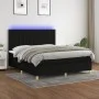 Box spring bed mattress and LED lights black fabric 160x200 cm by , Beds and slatted bases - Ref: Foro24-3135607, Price: 602,...