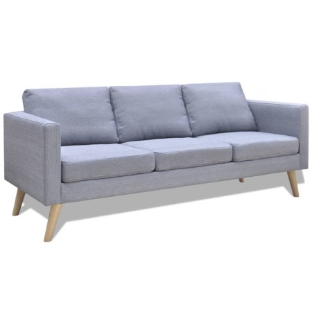 Dreisitziges Sofa aus hellgrauem Stoff von vidaXL, Sofas - Ref: Foro24-242219, Preis: 312,97 €, Rabatt: %