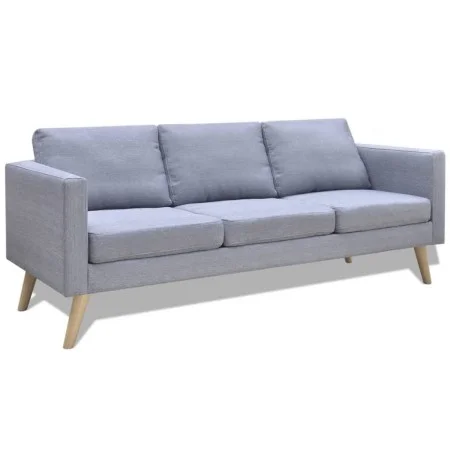 Dreisitziges Sofa aus hellgrauem Stoff von vidaXL, Sofas - Ref: Foro24-242219, Preis: 308,66 €, Rabatt: %