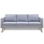 Dreisitziges Sofa aus hellgrauem Stoff von vidaXL, Sofas - Ref: Foro24-242219, Preis: 308,66 €, Rabatt: %