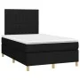 Box spring bed with LED mattress black fabric 120x200 cm by , Beds and slatted bases - Ref: Foro24-3135583, Price: 406,00 €, ...