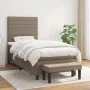 Box spring bed with taupe gray fabric mattress 80x200 cm by , Beds and slatted bases - Ref: Foro24-3136633, Price: 401,90 €, ...