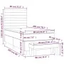 Box spring bed with black fabric mattress 80x200 cm by , Beds and slatted bases - Ref: Foro24-3136631, Price: 351,70 €, Disco...
