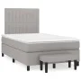 Box spring bed with light gray fabric mattress 120x200 cm by , Beds and slatted bases - Ref: Foro24-3136741, Price: 422,44 €,...