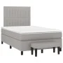 Box spring bed with light gray fabric mattress 120x200 cm by , Beds and slatted bases - Ref: Foro24-3136741, Price: 422,44 €,...