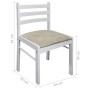 Esszimmerstühle 2 Stück Massivholz Gummi weiß Samt von vidaXL, Essstühle - Ref: Foro24-242030, Preis: 76,63 €, Rabatt: %