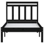 Estructura de cama madera maciza de pino negro 100x200 cm