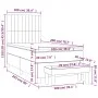 Box spring bed with dark gray fabric mattress 100x200 cm by , Beds and slatted bases - Ref: Foro24-3136734, Price: 373,49 €, ...
