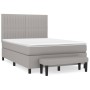 Cama box spring con colchón tela gris claro 140x200 cm de , Camas y somieres - Ref: Foro24-3136757, Precio: 521,76 €, Descuen...