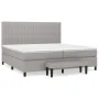 Boxspringbett mit hellgrauer Stoffmatratze 200x200 cm von , Betten und Lattenroste - Ref: Foro24-3136781, Preis: 768,29 €, Ra...