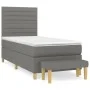 Box spring bed with dark gray fabric mattress 80x200 cm by , Beds and slatted bases - Ref: Foro24-3137190, Price: 359,41 €, D...