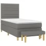 Box spring bed with dark gray fabric mattress 80x200 cm by , Beds and slatted bases - Ref: Foro24-3137190, Price: 359,41 €, D...