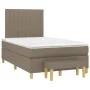 Box spring bed with taupe gray fabric mattress 120x200 cm by , Beds and slatted bases - Ref: Foro24-3137305, Price: 427,23 €,...