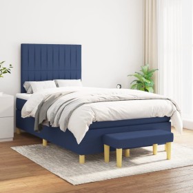 Boxspringbett mit blauer Stoffmatratze 120x200 cm von , Betten und Lattenroste - Ref: Foro24-3137307, Preis: 454,22 €, Rabatt: %
