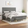 Box spring bed with dark gray fabric mattress 160x200 cm by , Beds and slatted bases - Ref: Foro24-3137326, Price: 594,47 €, ...